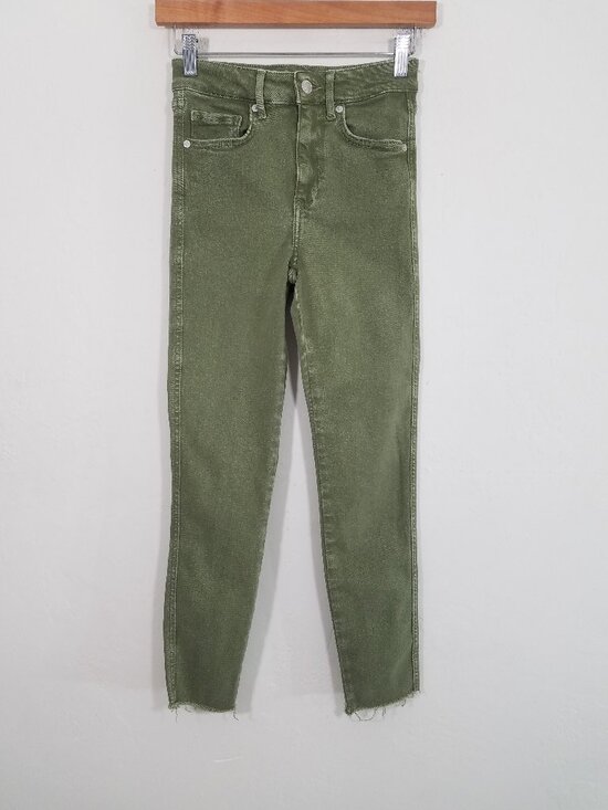 We The Free Denim - We The Free People Skinny Jeans Stretch Green Size 26